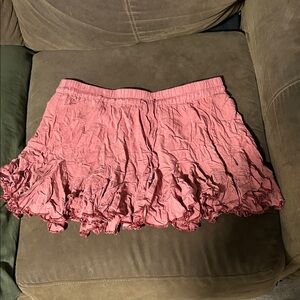 Aeropostale Rose Pink Ruffled Mini Skirt